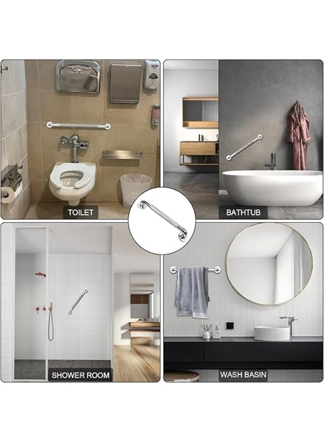 2Pack Bathroom Grab Bars Handle, 60cm Anti Slip Grab Bars, Chrome SUS 304 Stainless Steel,Safety Hand Rail Support, Grab Bars for Senior Handicap Elderly Injury - Image 4