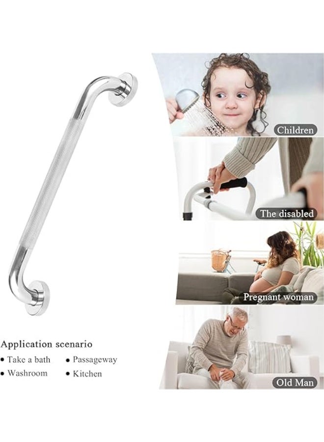 2Pack Bathroom Grab Bars Handle, 60cm Anti Slip Grab Bars, Chrome SUS 304 Stainless Steel,Safety Hand Rail Support, Grab Bars for Senior Handicap Elderly Injury - Image 3