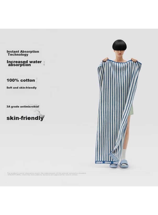 Bananain Jiaonei 301h Bath Towel For Men And Women, Cotton-feel Shower Towel, Extra Large And Thick, 100% Cotton, Absorbent And Antibacterial - Lavender - Image 2