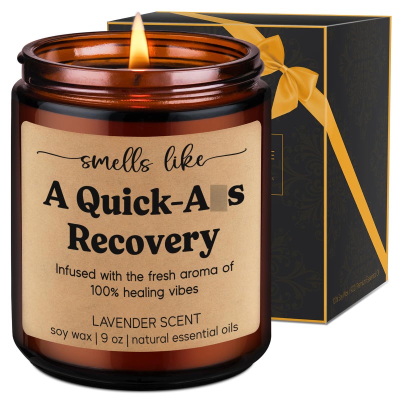 LEADO Get Well Candle, Surgery Recovery Gifts for Women, Men - After Surgery, Get Well Soon, Cancer Comfort Gifts - Funny Injury, Sick, Hysterectomy, Chemo, Quick Recovery, Feel Better Present - Image 1