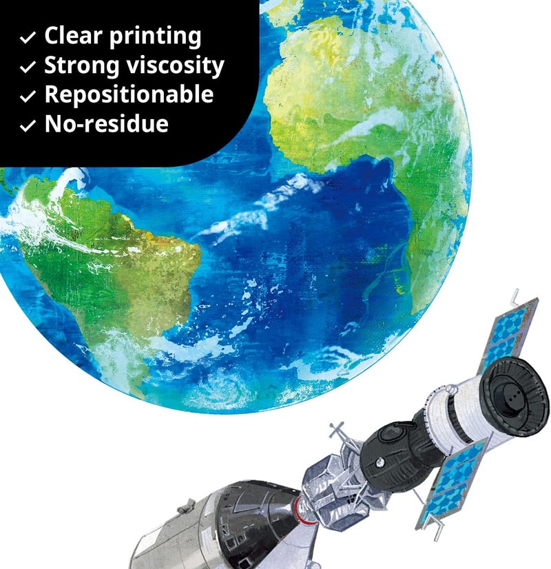 DECOWALL DS92007 Solar System Kids Wall Stickers Wall Decals Peel and Stick Removable Wall Stickers for Kids Nursery Bedroom Living Room dcor - Image 5