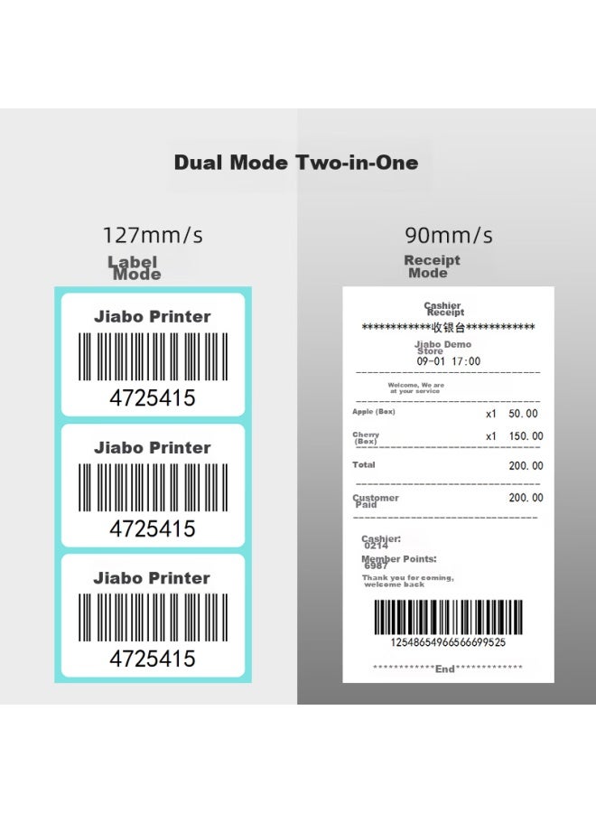Gprinter 58mm Thermal Label/receipt Printer, Mobile Bluetooth Version, For Clothing, Bubble Tea, Supermarket, Retail, Warehouse, Logistics, Gp-2120tu - Image 2