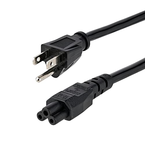 StarTech.com 6ft (1.8m) Laptop Power Cord NEMA 5-15P to C5 (Mickey Mouse) 10A 125V 18AWG Laptop Replacement Charger Cord Brick Cord - UL Listed (PXT101NB3S) - Image 1