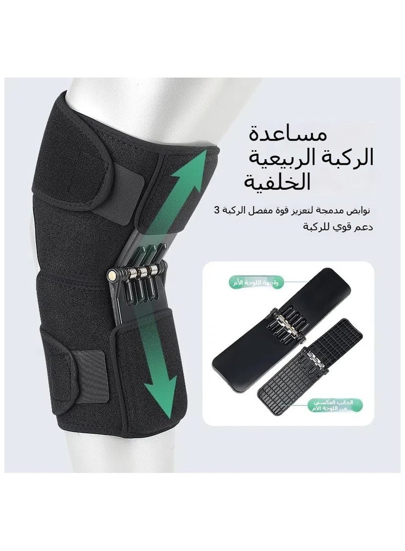 عام مضخم الركبة القابل للتعديل مع ثبات الرباط الصليبي، واقي الركبة للتمارين القوية والأنشطة الخارجية والجبلية، يحمي من الاصطدامات. - Image 4