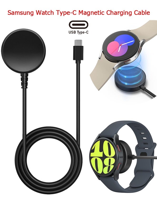 Wffo Smart Watch Charging Cable - Type-C Magnetic Charging Dock - Charger Cord Compatible with Samsung Galaxy Watch - for Samsung Galaxy Watch Ultra/7/6/5/4/Active 2/1 - Fast Charger Cable for Smart W