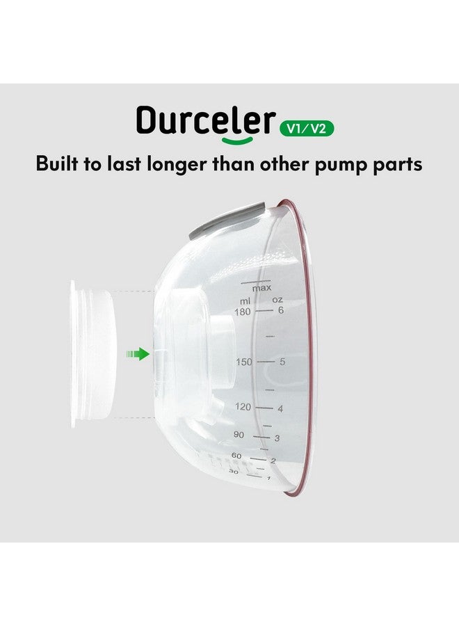 Durceler Replacement 2 Piece Silicone Membrane/Diaphragm Compatible with Momcozy V1 / V2 Wearable Breast Pump, Momcozy V2 Pump Seal, Accessories Made by Durceler, Not Original Momcozy V1 Pump Parts, White - Image 4