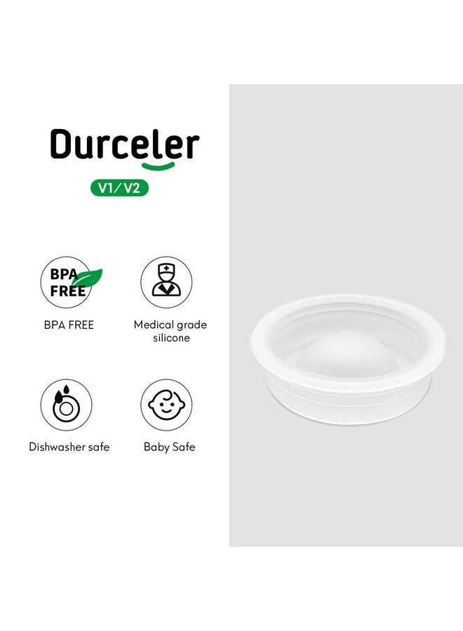 Durceler Replacement 2 Piece Silicone Membrane/Diaphragm Compatible with Momcozy V1 / V2 Wearable Breast Pump, Momcozy V2 Pump Seal, Accessories Made by Durceler, Not Original Momcozy V1 Pump Parts, White - Image 3