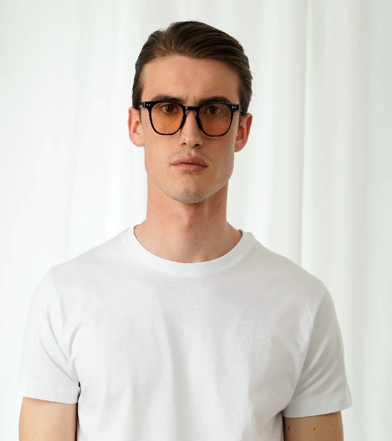 Explicit Poets Explicit Poets Unisex ROGER Black - Peach Stylish Sunglasses, 7EP5