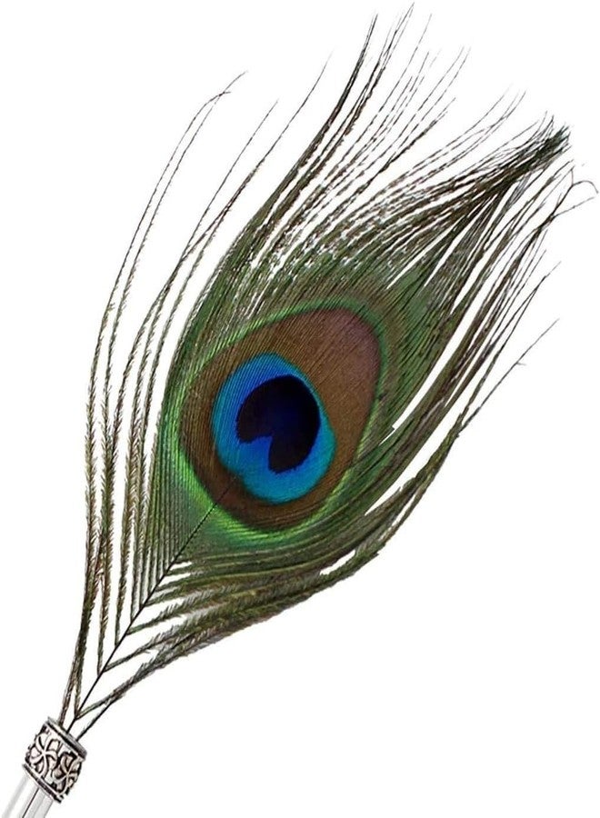 KRYTONE�.Fx Fancy Peacock Feather Ballpoint Pens Black Ink Natural Feather Quill Ballpoint Pen for Kids School Writing, Signatures,Birthday Wedding Gift Pen - Image 2