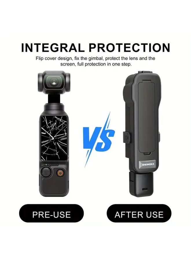 DJI Osmo Pocket 3 Protective Case With Camera Lens Screen Protector And 2 Filters Anti Drop Flip Cover - Image 4