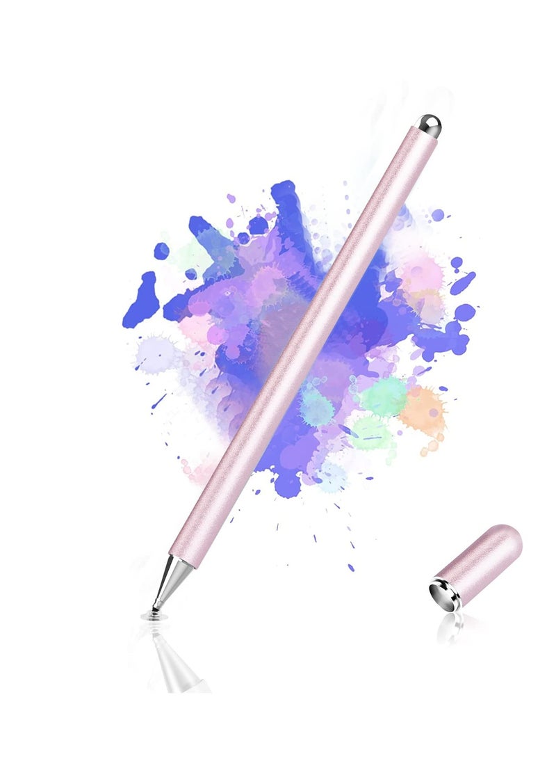 Stylus Pen for iPad, Disc Stylus Pens for Touch Screens, Passive Stylus with Magnetic Cap, Compatible with Apple/iPhone/iPad/Android/Microsoft Tablets and All Passive Touch Screen (Pink) - Image 1
