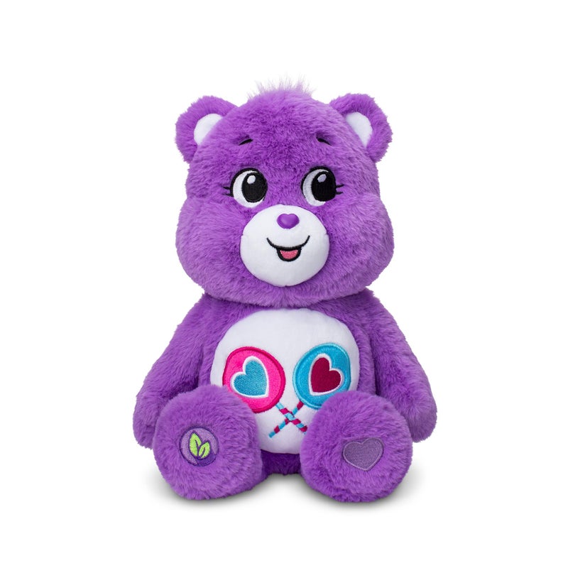 Care Bears دبدوب كير بير 14" شير بير - حجم متوسط - دبدوب بنفسجي للأطفال من عمر 4 سنوات فما فوق - هدية مثالية للأعياد، أعياد الميلاد، ناعم جداً وقابل للعناق - مناسب للبنات والأولاد، الموظفين، الجامعين - Image 1