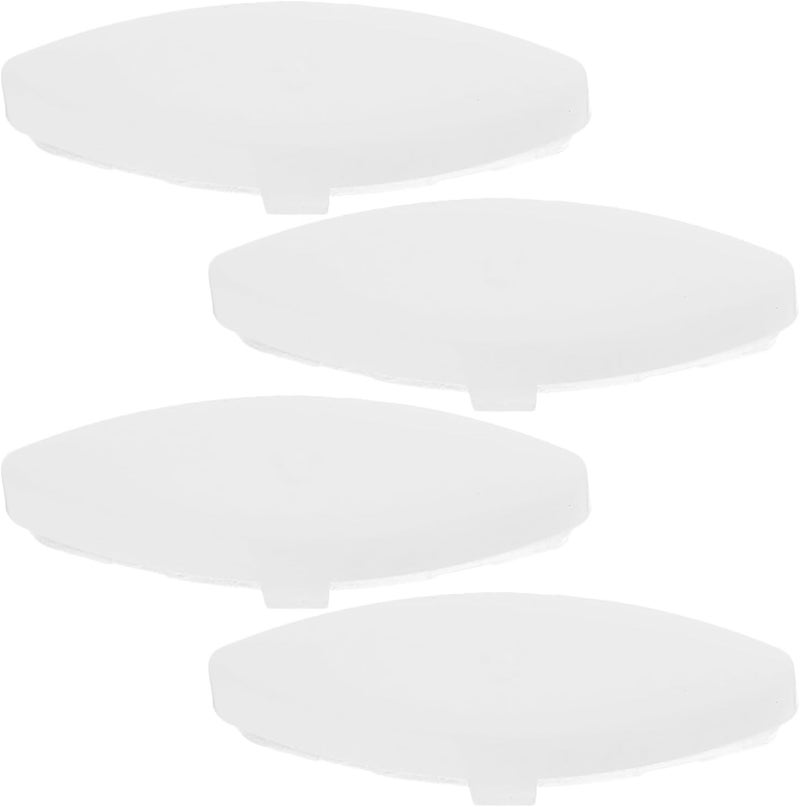 4pcs Toilet Seat Bumper Pads: Anti Collision Toilet Seat Bumpers - White Self Adhesive Quiet Close Pads - Sticker Cushions for Home Bathroom Cover - Image 1