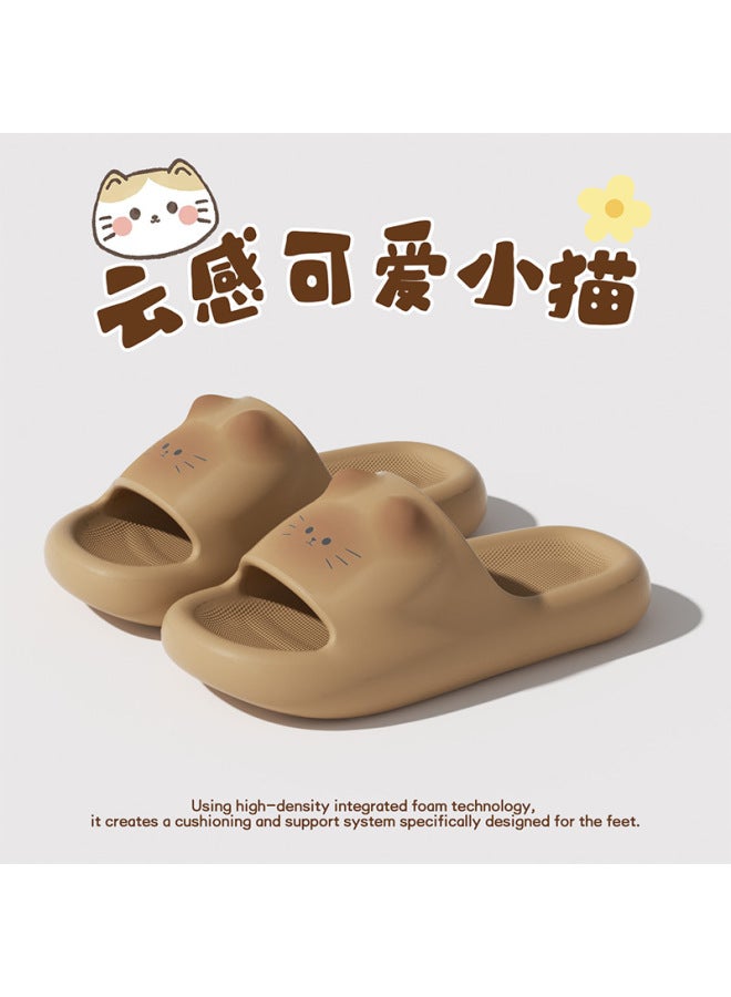 Little Cat Children's Slippers Summer Girls' One-strap Slippers Tiktok Hot Item Women's Thick-soled Sandals Indoor Home Slippers