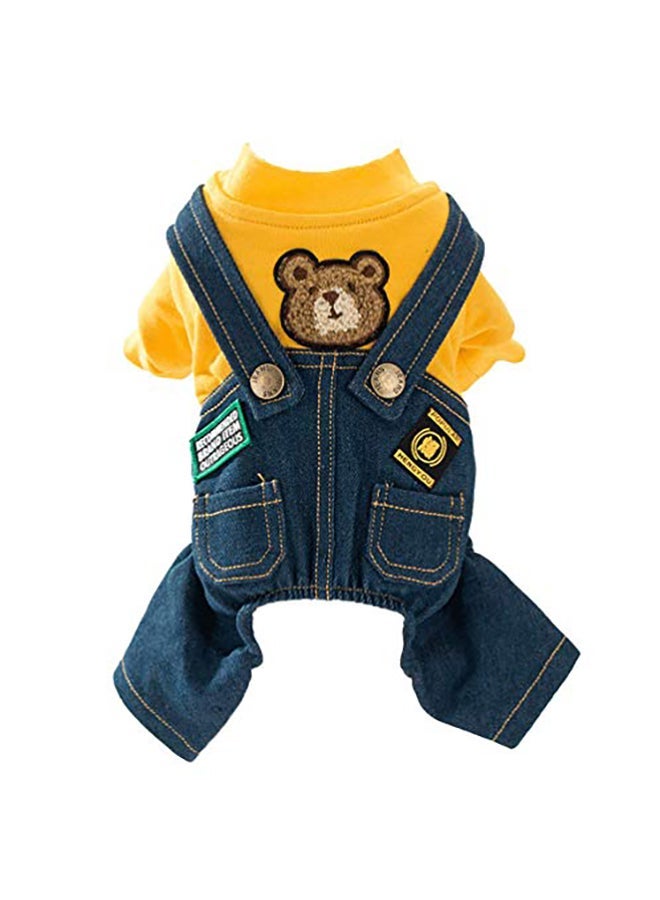 NIBEMINENT Dog Costume Clothes Yellow M(Chest:15.55" Length:11.02") - Image 1