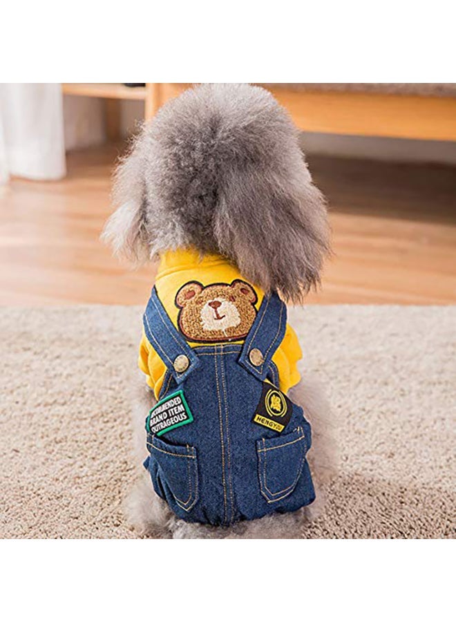 NIBEMINENT Dog Costume Clothes Yellow M(Chest:15.55" Length:11.02") - Image 3