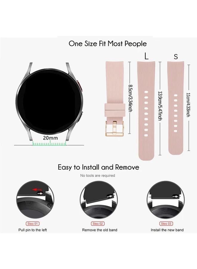 Red 20mm Soft Sport Replacement Strap Band For Samsung Galaxy Watch Active 2 3 44mm 40mm 41mm 42mm - Image 2