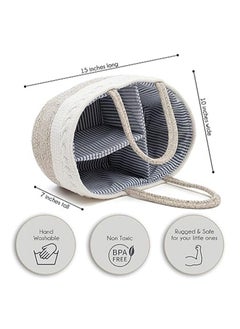 OASIS DESERT Cotton Rope Diaper Caddy - Ivory  - Image 4