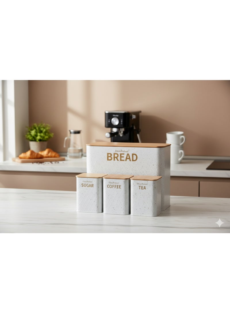HausRoland Aisha Bread Box With Storage Jars - Image 3