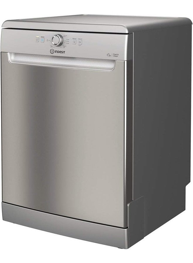 إندست Indesit Free Standing Dishwasher 13Place 12L 6 Programs Inox DFE-1B19XUK 12 L DFE-1B19XUK Silver - Image 2