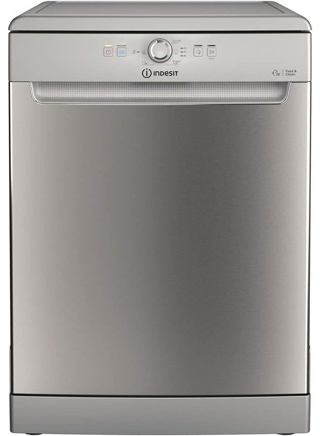 إندست Indesit Free Standing Dishwasher 13Place 12L 6 Programs Inox DFE-1B19XUK 12 L DFE-1B19XUK Silver - Image 1