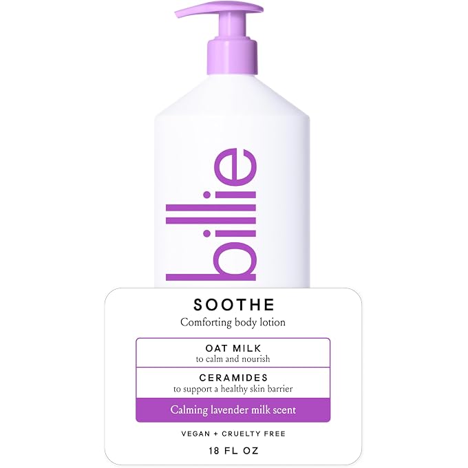 Billie Soothe Womens Body Lotion, Calming, Lavender milk, 18 Fl Oz - Image 1