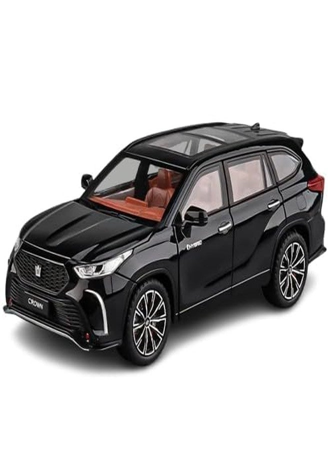 Arthasya Model 1:24 Crown Kluger SUV Model Alloy Metal Pull Back Die-cast Car Openable Doors with Sound and Light Vehicle Car Toy for Kids - Multicolor - Image 1
