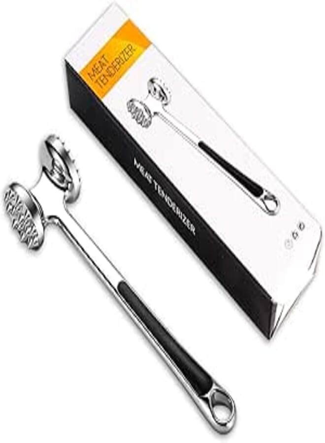Meat Tenderizer Mallet Hammer Tool for Kitchen Pounding and Tenderizing Meats Steak and Chicken, Heavy Duty, Stainless Steel Zinc Alloy, Double-sided Assorted Colors