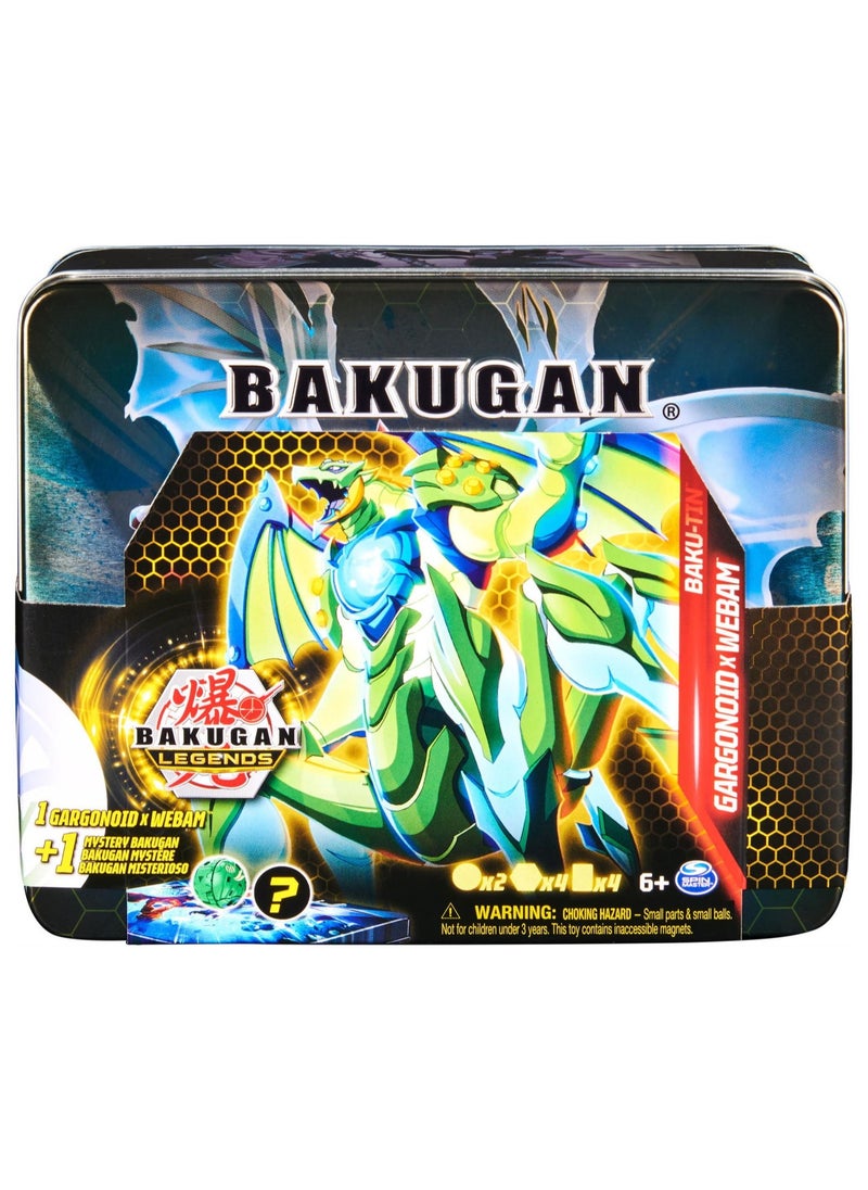 BAKUGAN - Baku-Tin, Metal Storage Box with Exclusive Fusion Gargonoid x Webam and Another Surprise Ball - Image 1