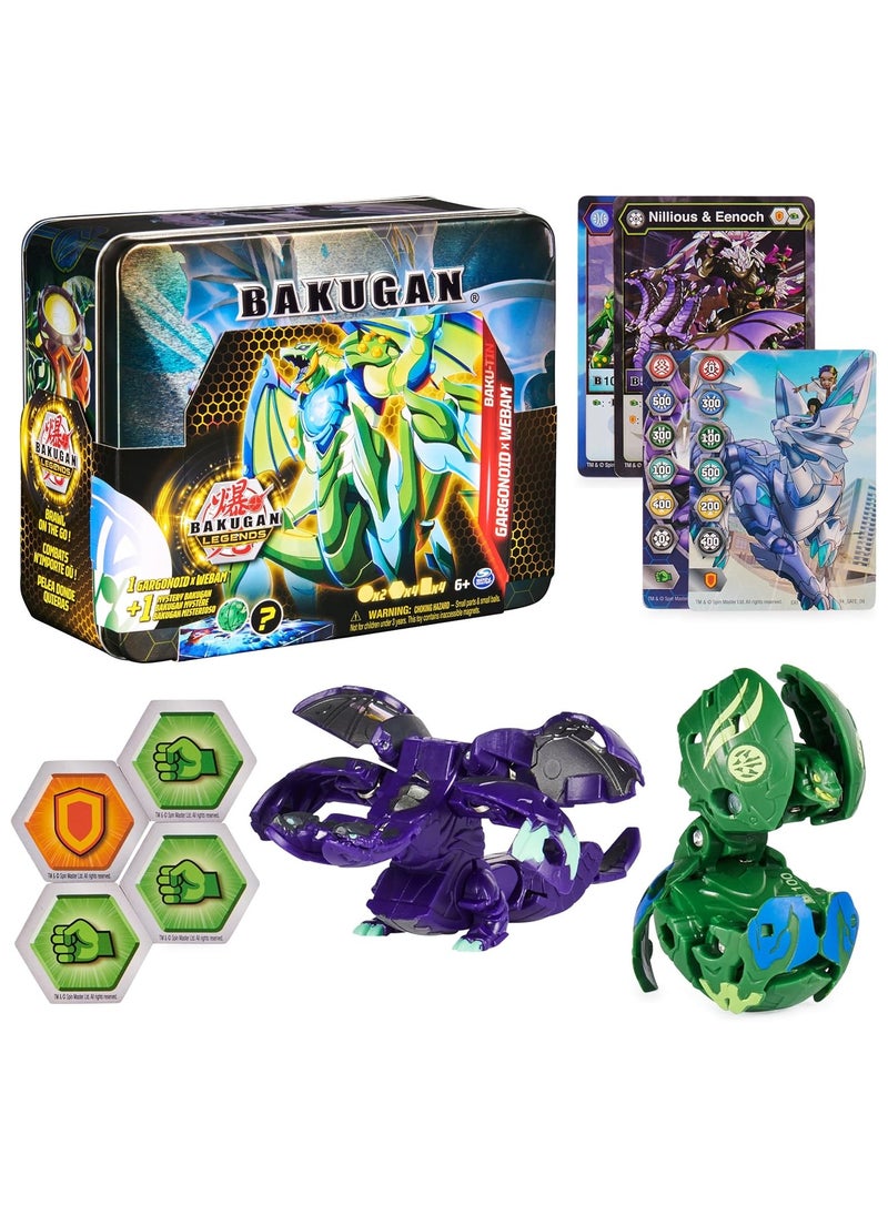 BAKUGAN - Baku-Tin, Metal Storage Box with Exclusive Fusion Gargonoid x Webam and Another Surprise Ball - Image 1