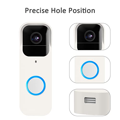 LEFXMOPHY Camera Cover Compatible with Blink Video Doorbell Case White Silicone Weatherproof Protector - Image 2