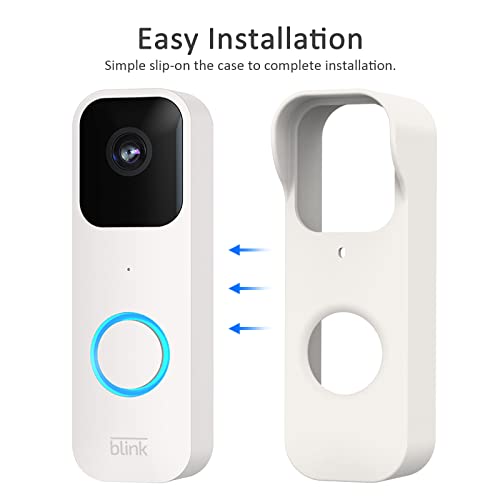 LEFXMOPHY Camera Cover Compatible with Blink Video Doorbell Case White Silicone Weatherproof Protector - Image 4