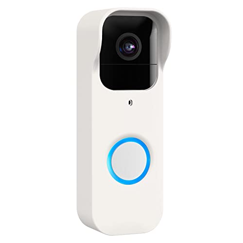 LEFXMOPHY Camera Cover Compatible with Blink Video Doorbell Case White Silicone Weatherproof Protector - Image 1