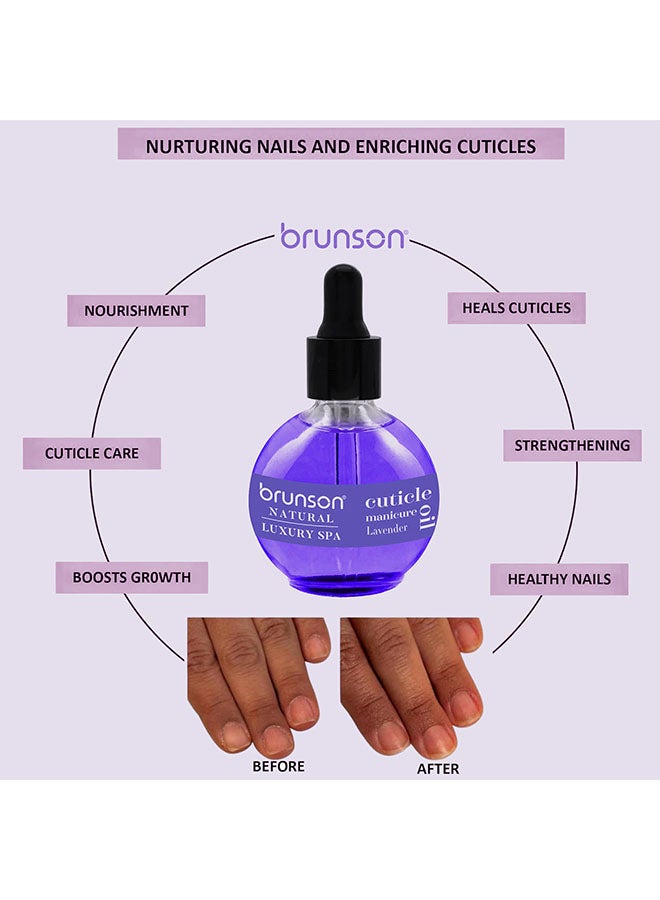 brunson Cuticle Oil 75ml Hydrating Oil For Cuticle Repair - Remedy Damaged Skin And Thin Nails - Paraben And Cruelty-Free Formula  - Natural  Nail Care Oil - Lavender BLCCO - Image 4