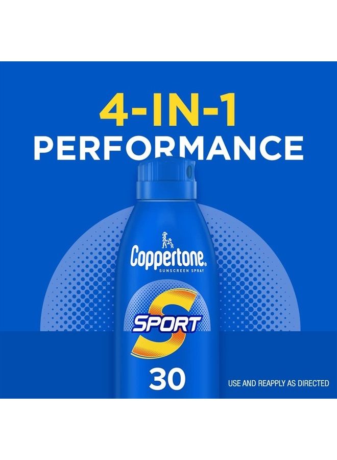 Coppertone SPORT Sunscreen Spray SPF 30, Water Resistant Sunscreen, Broad Spectrum Spray Sunscreen SPF 30, 5.5 Oz Spray - Image 5