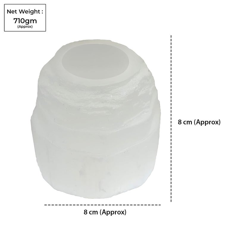 Crystu Selenite Tealight Candle Holder Selenite Mountain Tea Light Candle Holder Selenite Step Candle Holder - Image 5