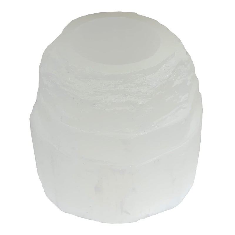 Crystu Selenite Tealight Candle Holder Selenite Mountain Tea Light Candle Holder Selenite Step Candle Holder - Image 4