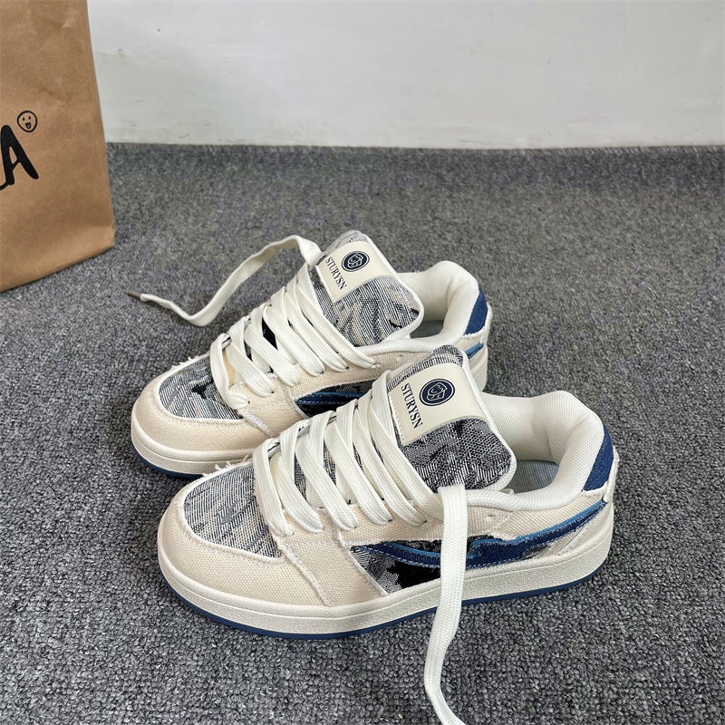 Hong Kong Style Platform Bread Shoes Men'S Ins National Fashion 2025 Couple Casual Sports Shoes Student Board Shoes - Image 3