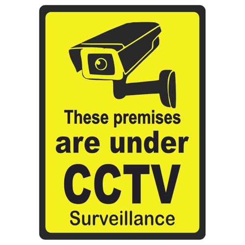 CVANU Warning Sign Sticker for CCTV Security Camera (Pack 8) CV-1 - Image 1