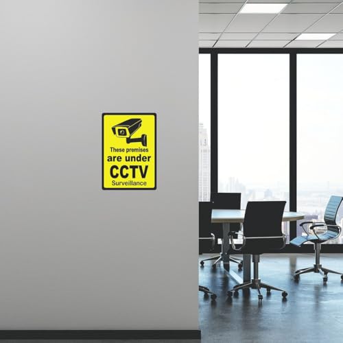 CVANU Warning Sign Sticker for CCTV Security Camera (Pack 8) CV-1 - Image 2