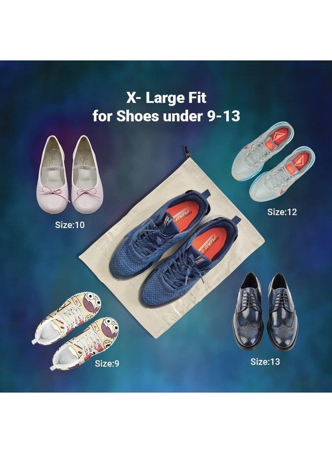 Sio حقائب أحذية SIO أكياس غطاء أحذية للسفر لأساسيات السفر غطاء أحذية حقيبة حبل منظم متينة واحدة شفافة للنساء والرجال ملحقات السفر تنظيم الأحذية (عبوة من 12) - Image 4