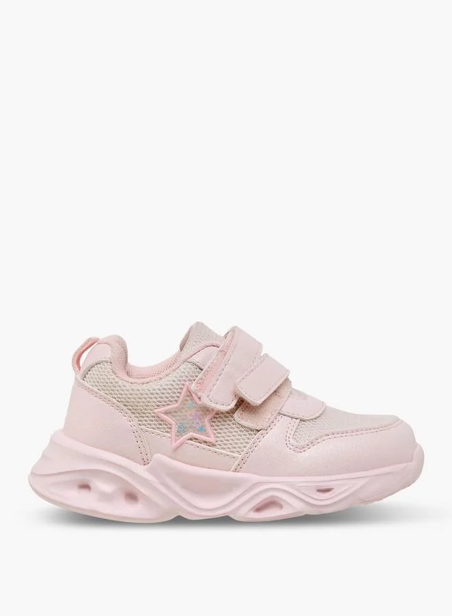 Flora Bella By Shoexpress PINK Girls Hook & Loop Light-Up School Sneakers for Women | Best Price UAE