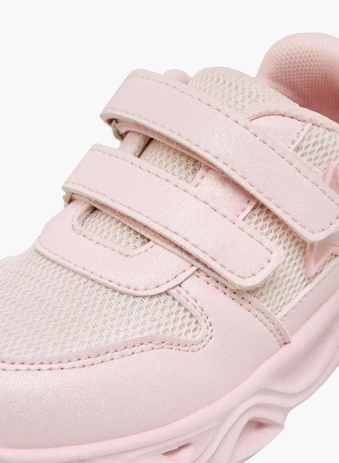 Flora Bella By Shoexpress PINK Girls Hook & Loop Light-Up School Sneakers for Women | Best Price UAE