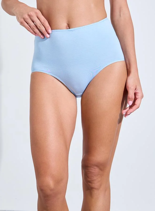 Styli Multi Pack of 5 - Solid Cotton Blend Full Briefs for Women | Best Price UAE