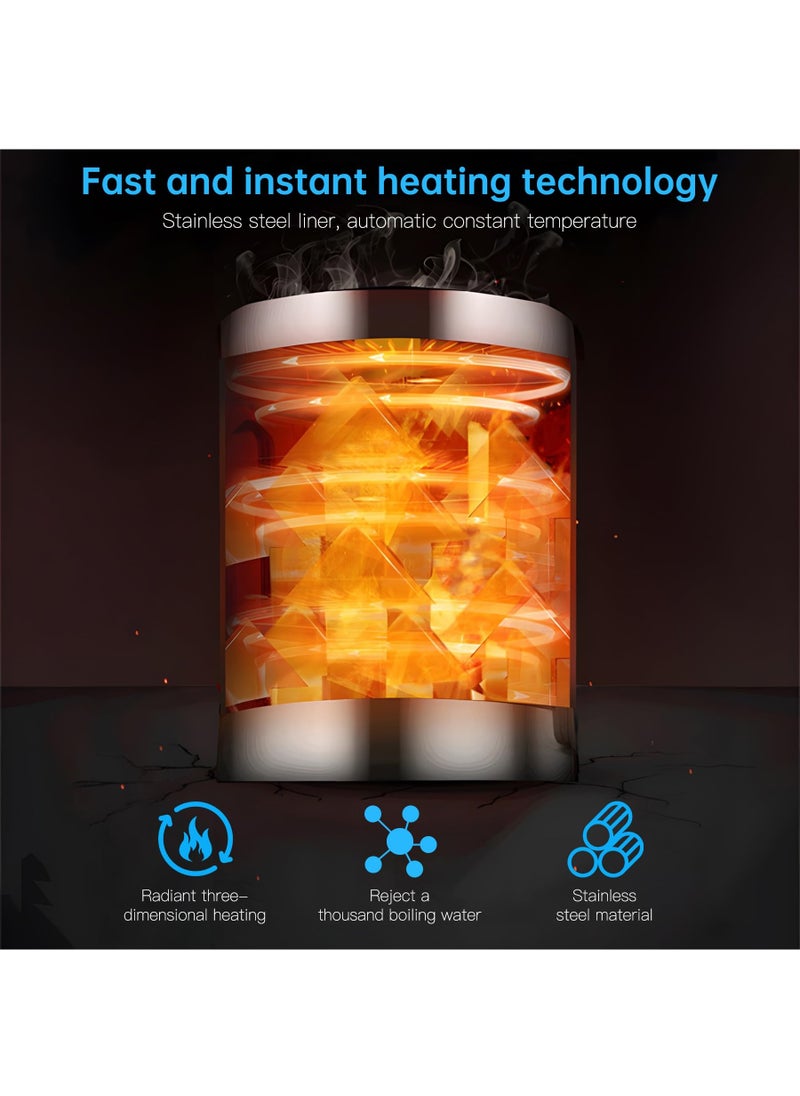 XiuWoo Electric Water Dispenser, Top Loading Water Cooler for 4.5-18.9L, 3 Temperature Settings Room Temperature Water Cold Hot Water Dispenser,575W Antibacterial Food-Grade Stainless Steel Inner Tank  Bedside Water Dispenser for Home, Office, Dormitory Use,Gold  - Image 3