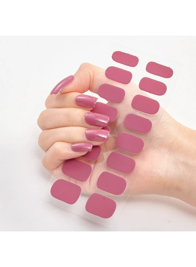 New No-UV Light Gel Nail Stickers / Strips - Easy Press-On Nail Art, Salon Look at Home, Reusable & Waterproof