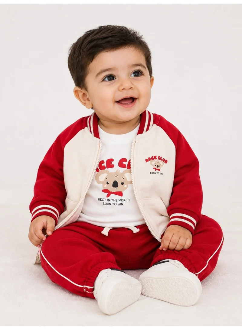 Victor And Jane Boys 3-Piece Set – Full Zip Sweatshrt, Longsleeve Tee & Jogger PantsDescription: