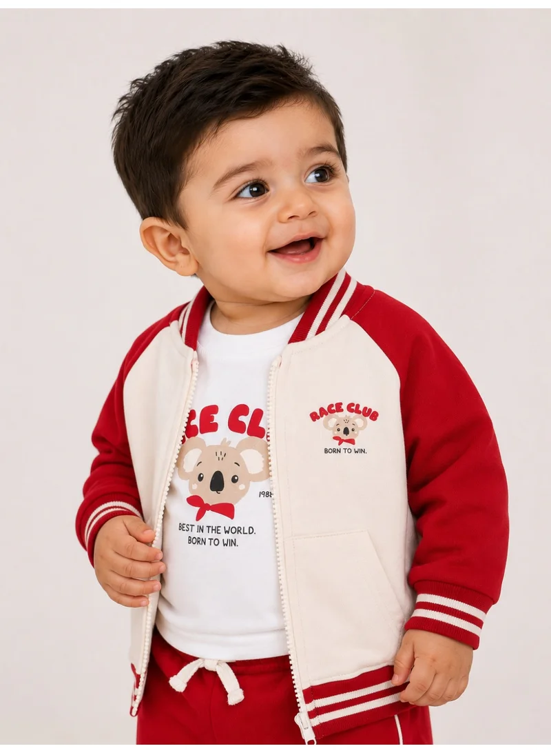 Victor And Jane Boys 3-Piece Set – Full Zip Sweatshrt, Longsleeve Tee & Jogger PantsDescription: