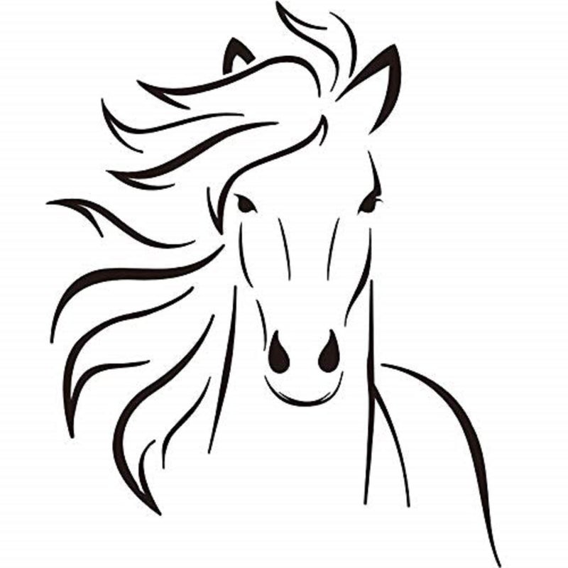 BooDecal Mustang Horse Silhouette Wall Decals Murals Stickers Decorations for Bedroom Kids Room Playroom 22 inches x 275 inches
