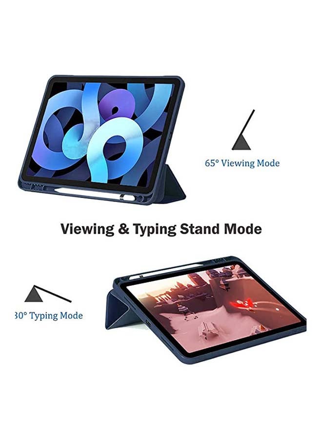 Rock Pow Protective Case Cover For Apple iPad Air4/Air5 10.9 inch (2020/2022) Generation With Pencil Holder Blue